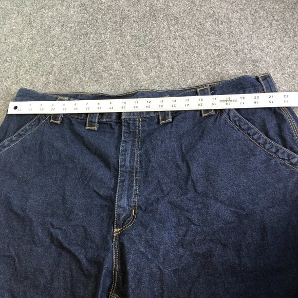 Carhartt Denim Carpenter Shorts Mens 44 Blue B153HDK Workwear Utility Pockets - Picture 3 of 7